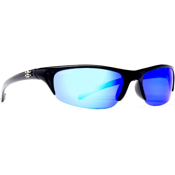 Calcutta Bermuda Sunglasses 100% UV Protect Polarized Shiny Blue & Black Used - Picture 8 of 11